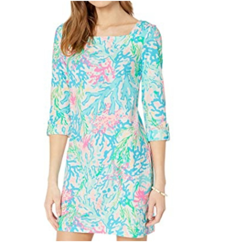 Lilly Pulitzer Bailey Dress Multi Coral Bay M EUC only worn once